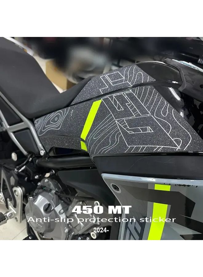 2024 CFMOTO 450MT Anti Slip Yellow Tank Pad Protector Sticker Decal - Image 1